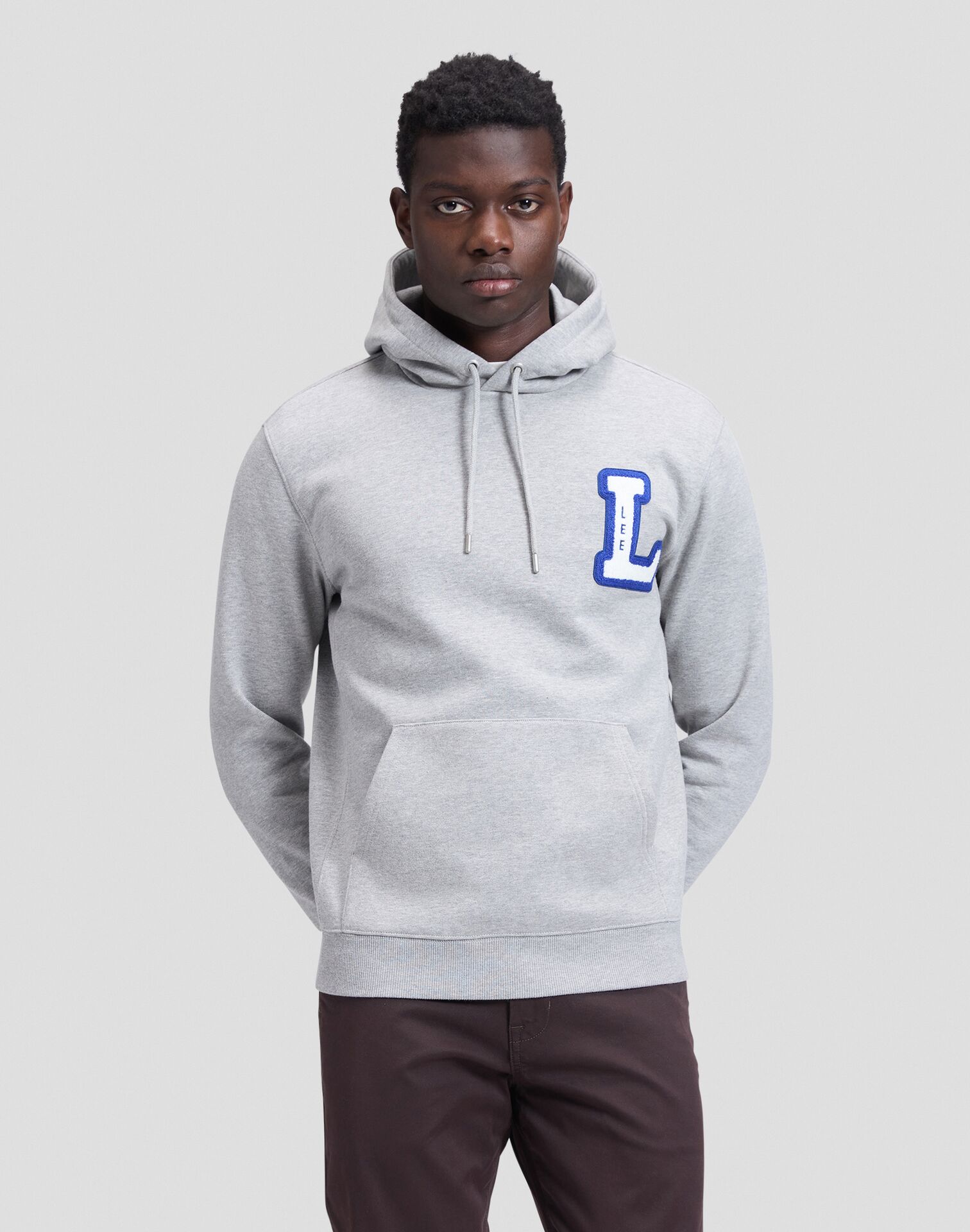 VARSITY HOODIE MID GREY MELE