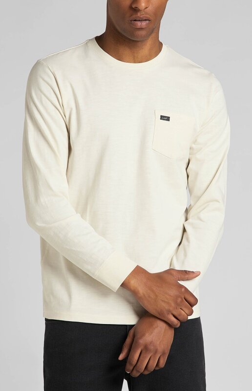LS POCKET TEE ECRU