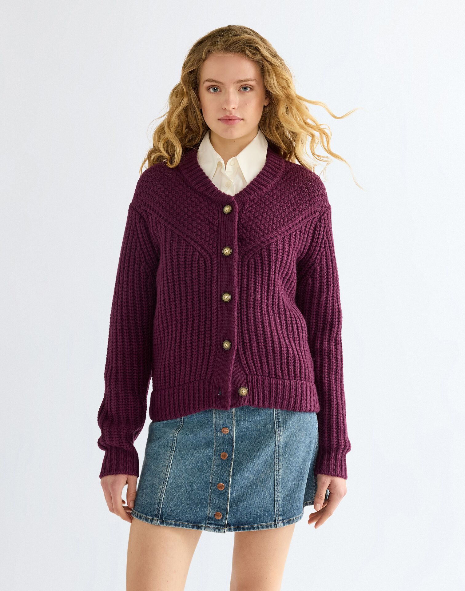 WESTERN CARDIGAN POTENT PURPLE