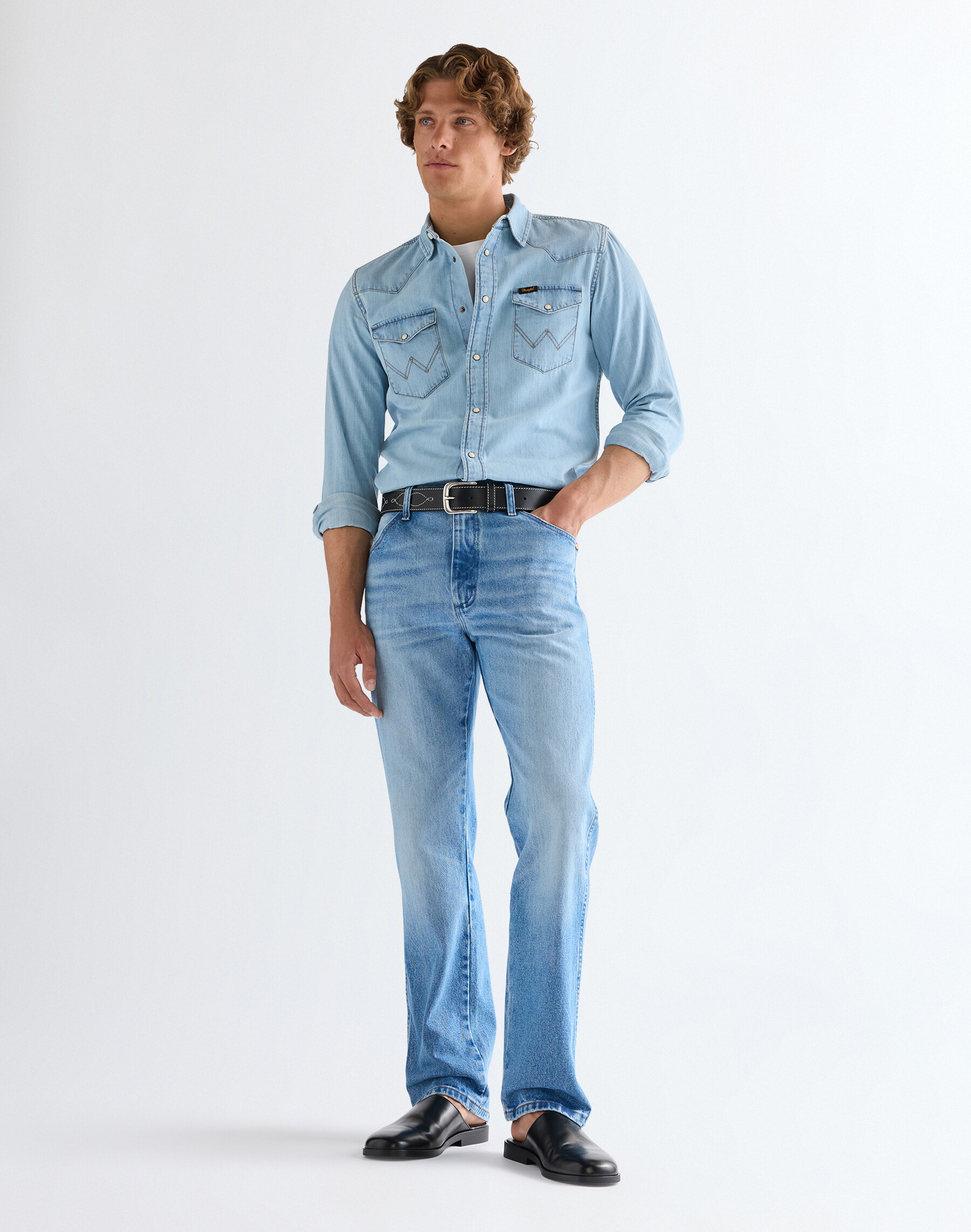WESTERN STITCH BELT BLACK